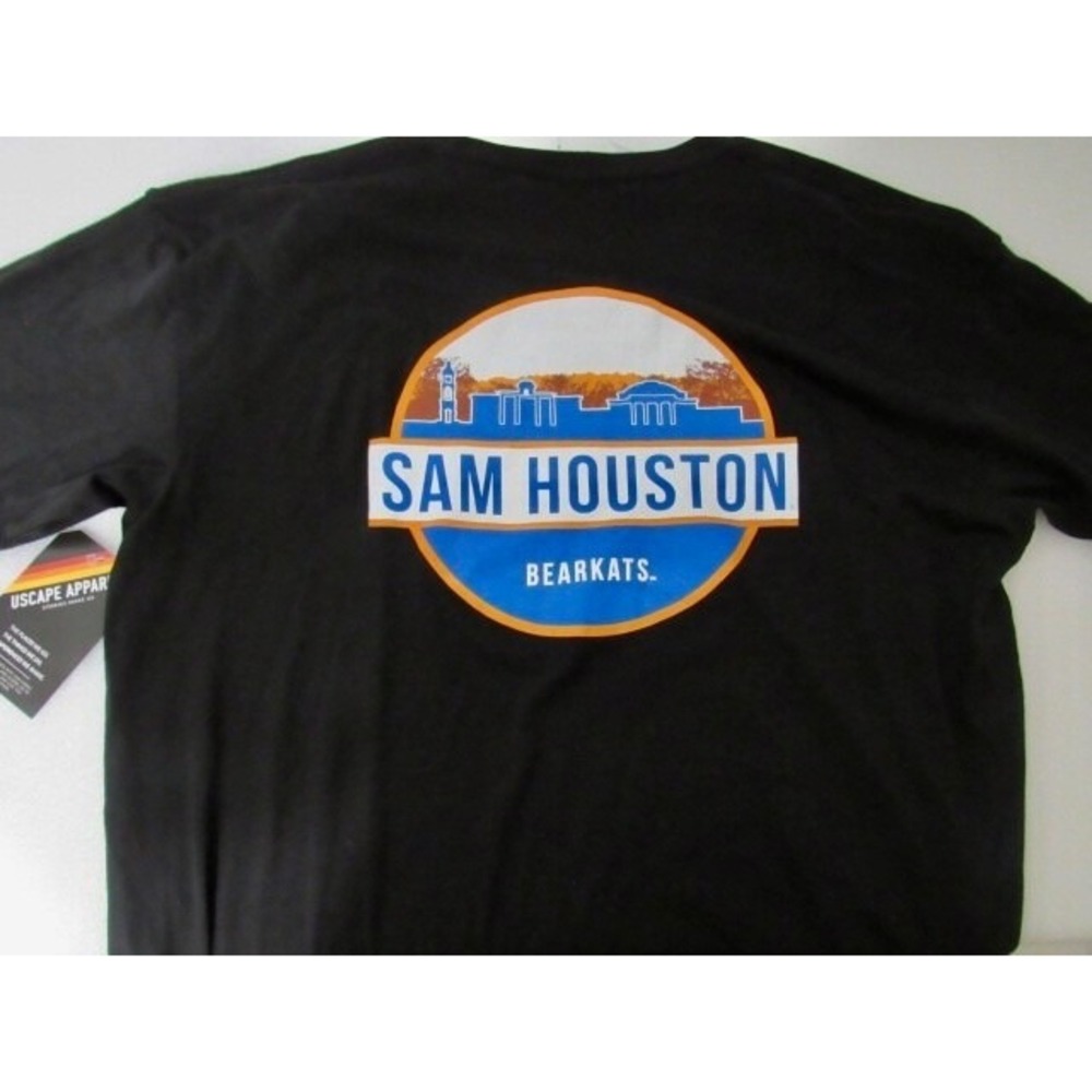 Sam Houston Bearkats Black Cotton Logo Shirt Size XL Escape Apparel